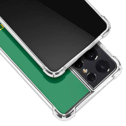 University of Oregon Yellow O with Text Galaxy S21 Ultra 5G Clear Case